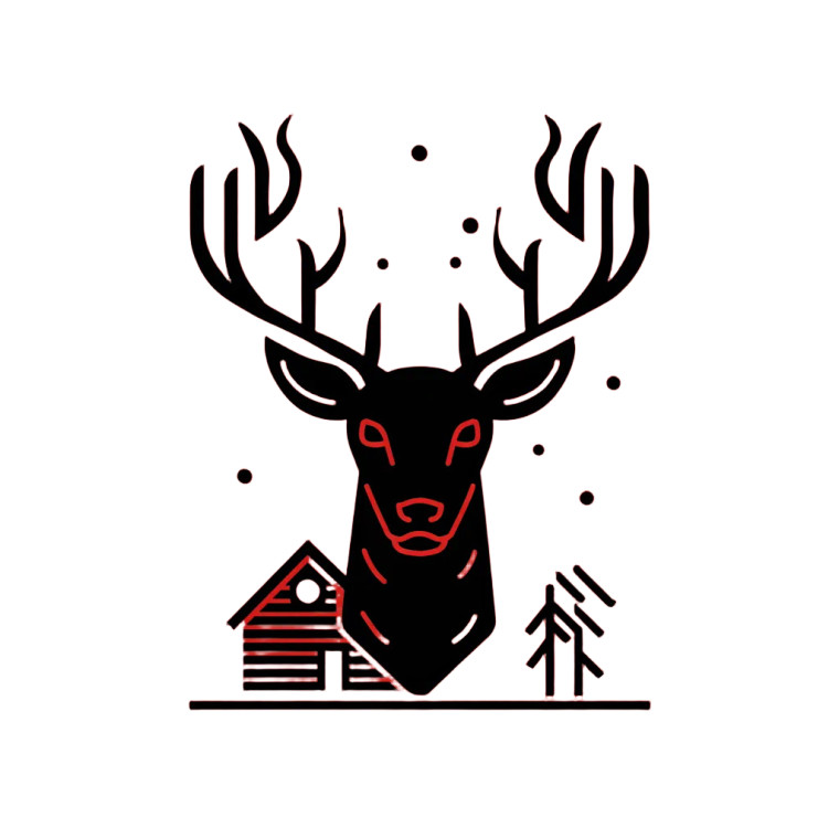 Deer And House Vinyl Car Decal Sticker – Waterproof & UV-Resistant 3.4133333333333336"