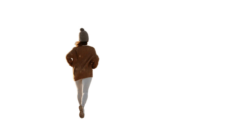 Winter Runner Vinyl Car Decal Sticker – Waterproof & UV-Resistant 2.72"