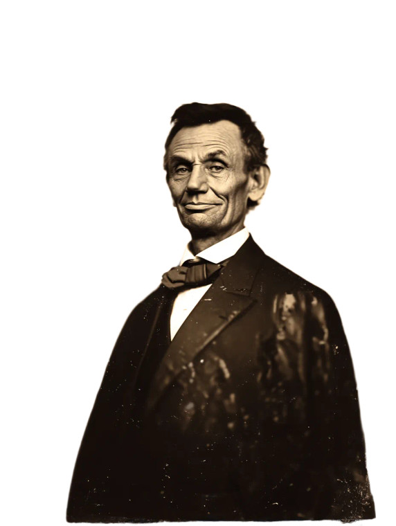 Abraham Lincoln Portrait V7 Vinyl Car Decal Sticker – Waterproof & UV-Resistant 8.213333333333333"