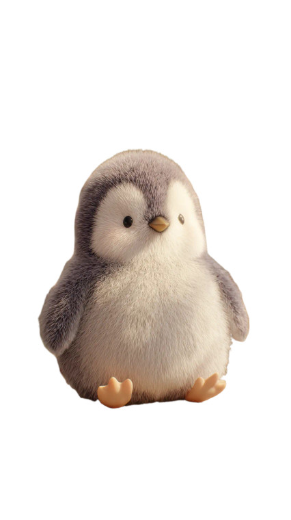 Chubby Fluffy Penguin Vinyl Car Decal Sticker – Waterproof & UV-Resistant 4.8533333333333335"