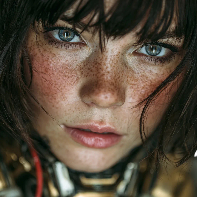 Android Girl Portrait Vinyl Car Decal Sticker – Waterproof & UV-Resistant 3.4133333333333336"