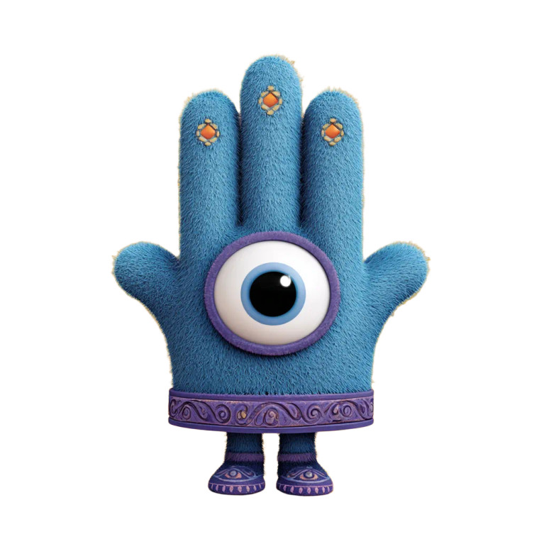 Pixar Hamsa Vinyl Car Decal Sticker – Waterproof & UV-Resistant 3.4133333333333336"