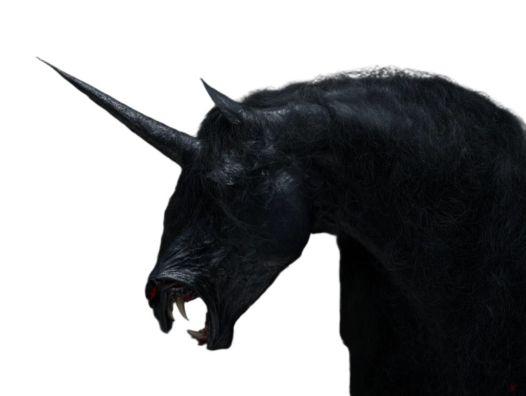 Vampiric Unicorn Portrait Vinyl Car Decal Sticker – Waterproof & UV-Resistant 6.1866666666666665"