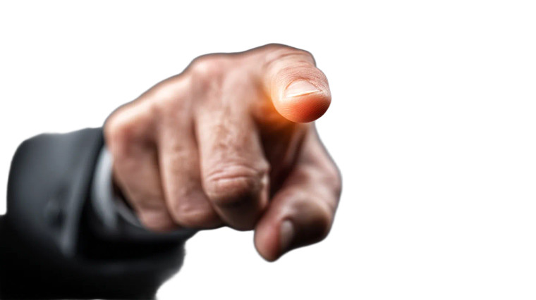 Pointing Businessman V3 Vinyl Car Decal Sticker – Waterproof & UV-Resistant 2.72"