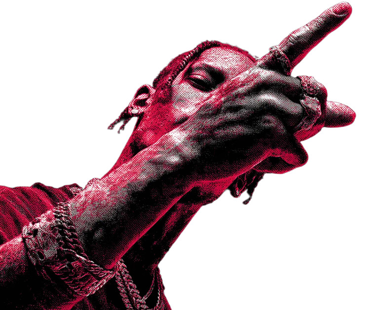 Travis Scott Gesture Vinyl Car Decal Sticker – Waterproof & UV-Resistant 6.613333333333333"