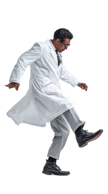 Dancing Doctor Vinyl Car Decal Sticker – Waterproof & UV-Resistant 9.706666666666667"