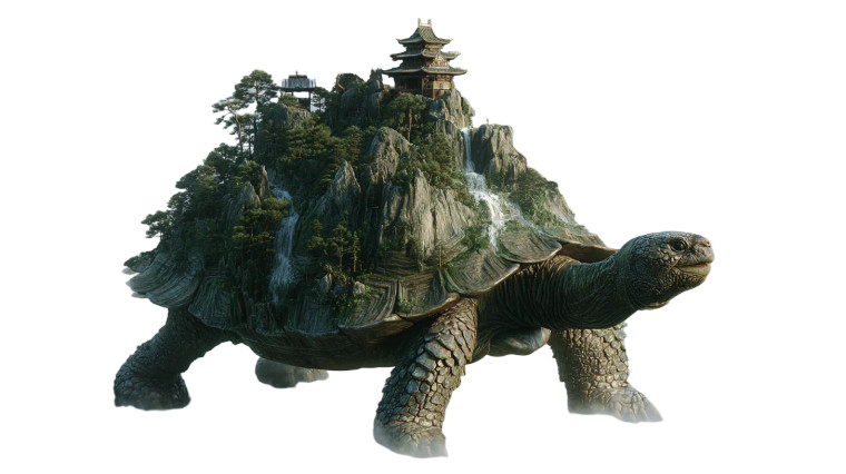 Colossal Mountain Turtle Vinyl Car Decal Sticker – Waterproof & UV-Resistant 2.72"
