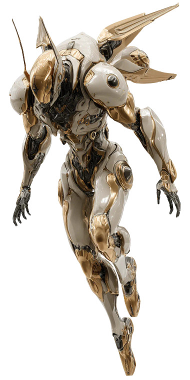 Alien Mecha Armor Vinyl Car Decal Sticker – Waterproof & UV-Resistant 5.12"