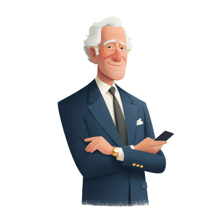 Elegant Gentleman Portrait V3 Vinyl Car Decal Sticker – Waterproof & UV-Resistant 6.826666666666667"