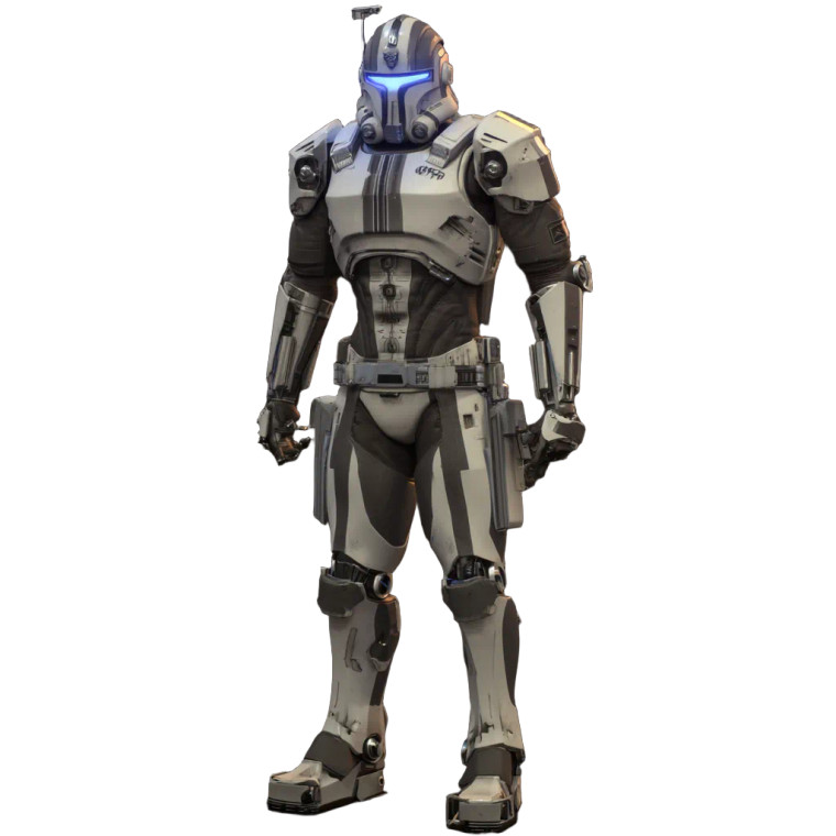 Futuristic Trooper Vinyl Car Decal Sticker – Waterproof & UV-Resistant 6.826666666666667"