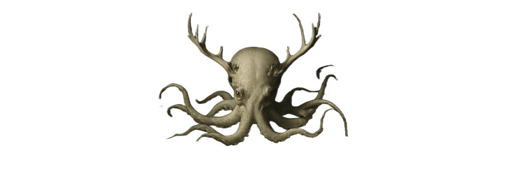 Ghost Octopus Antlers Vinyl Car Decal Sticker – Waterproof & UV-Resistant 4.266666666666667"