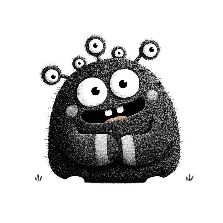 Cartoon Monster Push-Ups Vinyl Car Decal Sticker – Waterproof & UV-Resistant 6.826666666666667"