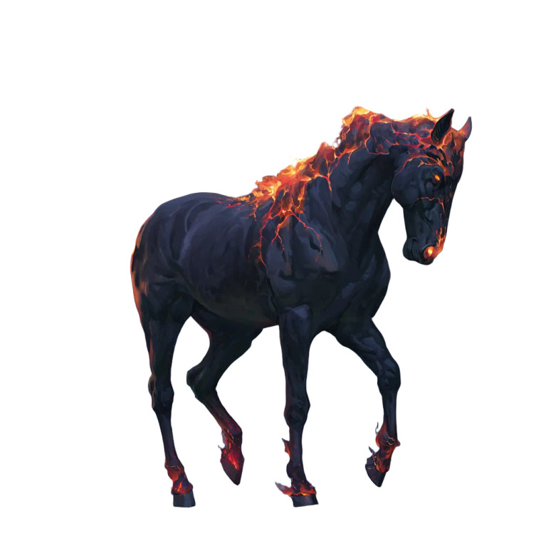 Flame Demon Horse Vinyl Car Decal Sticker – Waterproof & UV-Resistant 6.826666666666667"