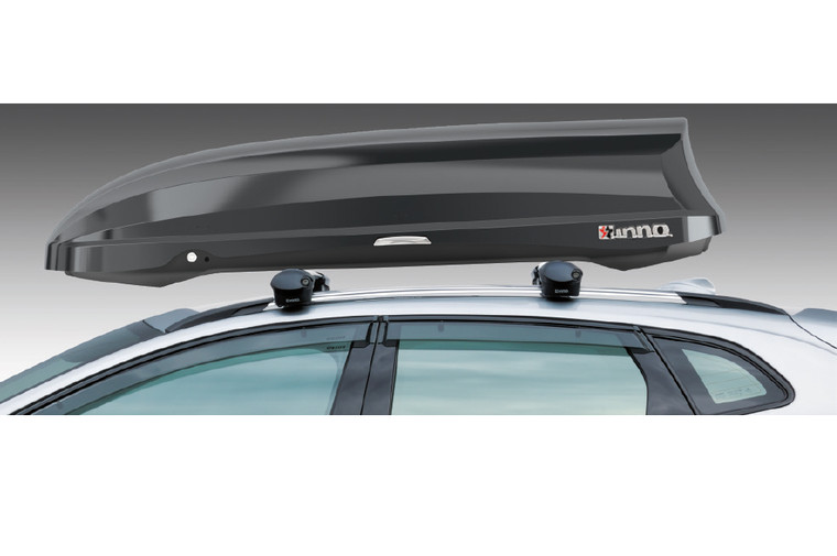 INNO Racks Phantom Cargo Carrier | 18 Cubic Ft Capacity | Dual Side Opening | Gloss Black ABS Plastic