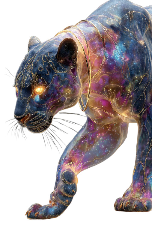 Holographic Panther Vinyl Car Decal Sticker – Waterproof & UV-Resistant 4.4