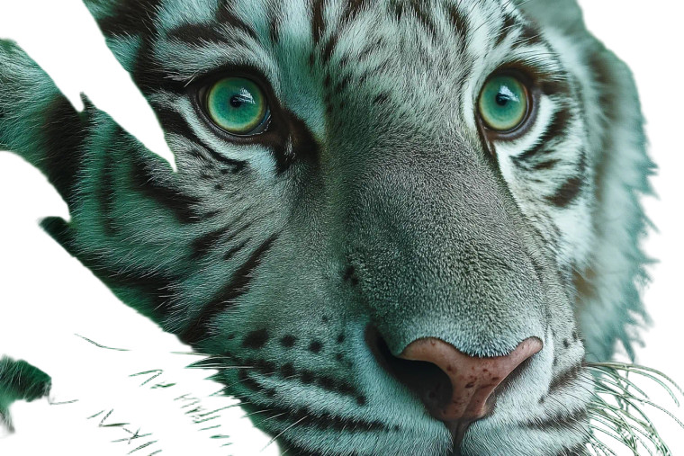 Green Tiger Vinyl Car Decal Sticker – Waterproof & UV-Resistant 2.986666666666667"