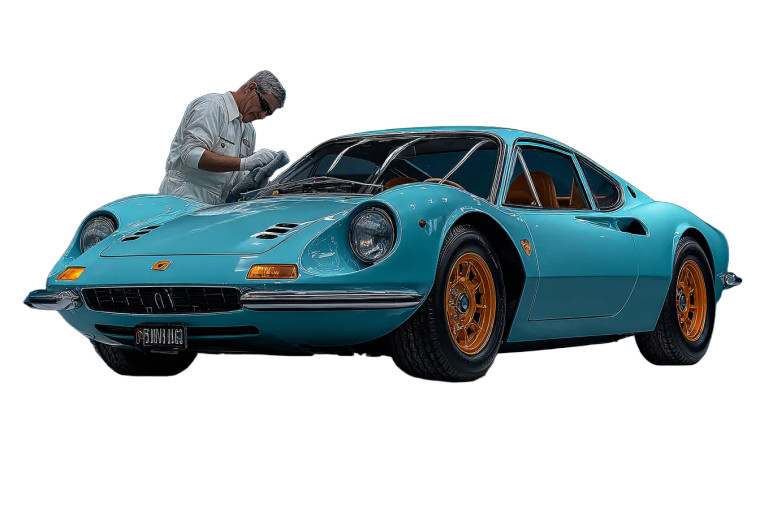 Worker Cleaning Lambo Vinyl Car Decal Sticker – Waterproof & UV-Resistant 2.986666666666667"