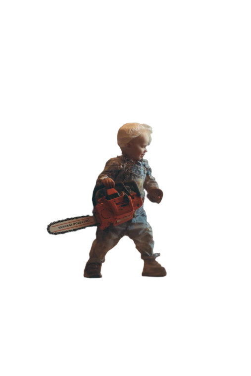 Baby With Chainsaw Vinyl Car Decal Sticker – Waterproof & UV-Resistant 4.4