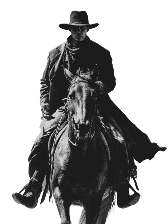 Cowboy On Horse V17 Vinyl Car Decal Sticker – Waterproof & UV-Resistant 8.213333333333333"