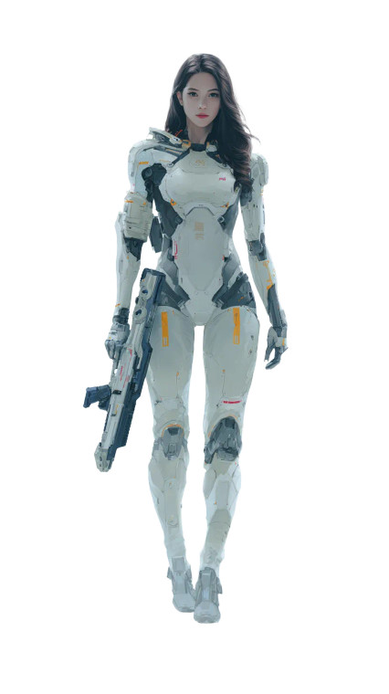 Futuristic Cyborg Warrior V5 Vinyl Car Decal Sticker – Waterproof & UV-Resistant 9.706666666666667"