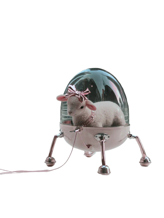 Pink Lamb Robot Vinyl Car Decal Sticker – Waterproof & UV-Resistant 4.1066666666666665"