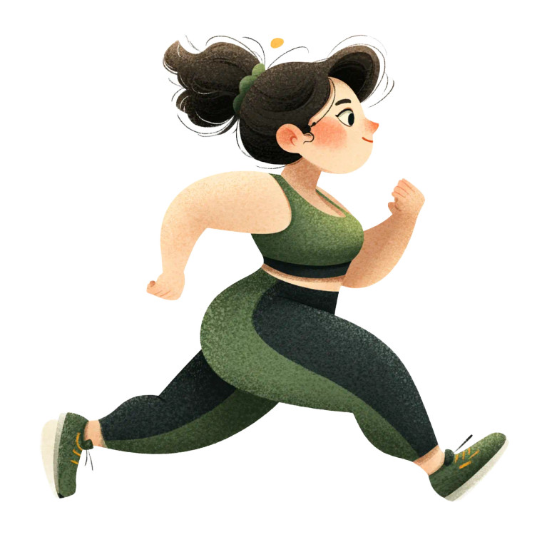 Jogging Woman V6 Vinyl Car Decal Sticker – Waterproof & UV-Resistant 3.4133333333333336"