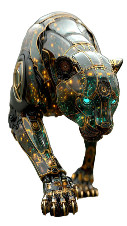 Robotic Panther Vinyl Car Decal Sticker – Waterproof & UV-Resistant 9.706666666666667"