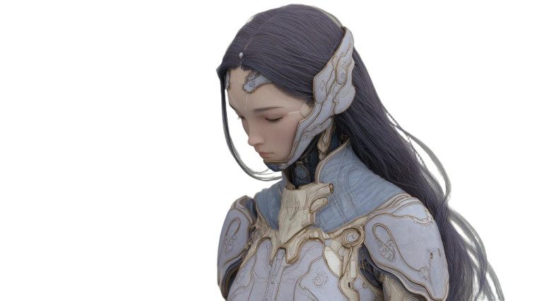 Cyber Woman Vinyl Car Decal Sticker – Waterproof & UV-Resistant 5.4