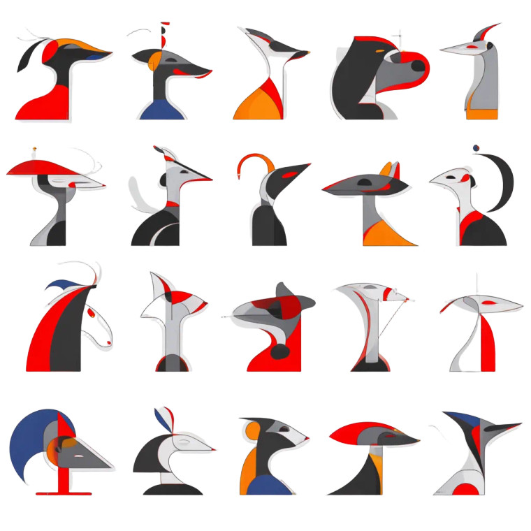 Abstract Avatar Illustrations Vinyl Car Decal Sticker – Waterproof & UV-Resistant 6.826666666666667"