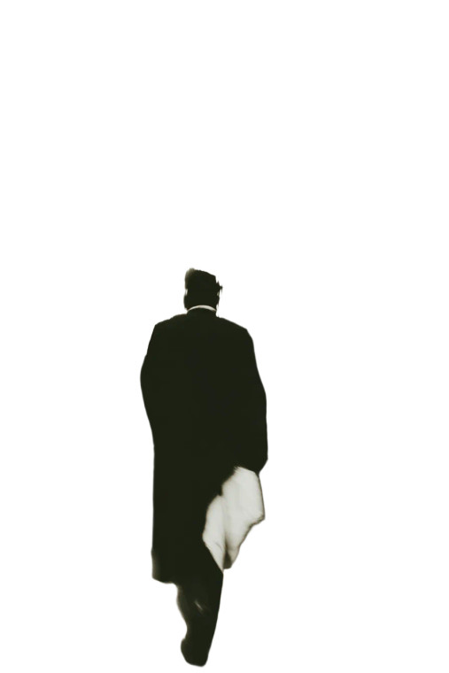 Japanese Man Walking Vinyl Car Decal Sticker – Waterproof & UV-Resistant 8.96"