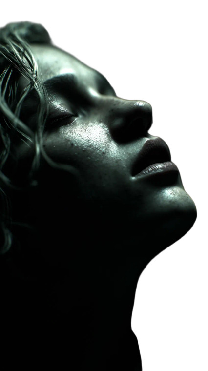 Unconscious Woman'S Face Vinyl Car Decal Sticker – Waterproof & UV-Resistant 4.8533333333333335"