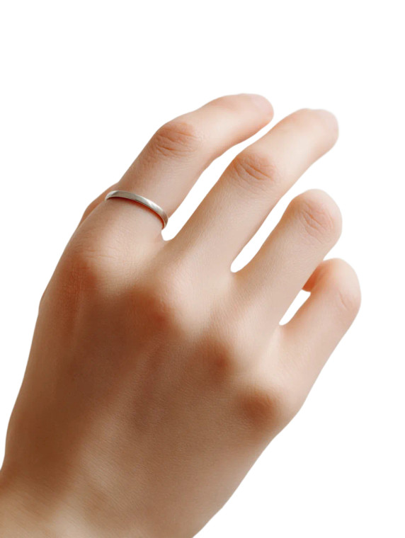 Silver Ring Hand Vinyl Car Decal Sticker – Waterproof & UV-Resistant 4.1066666666666665"