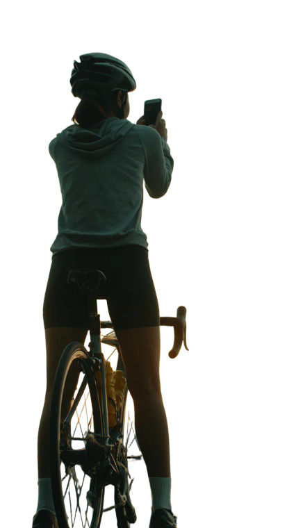 Female Cyclist Sunset Vinyl Car Decal Sticker – Waterproof & UV-Resistant 9.706666666666667"