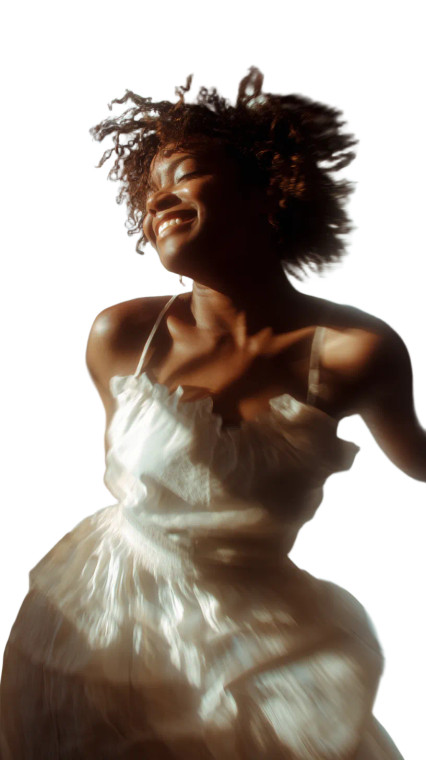 Joyful Dancing Woman V4 Vinyl Car Decal Sticker – Waterproof & UV-Resistant 9.706666666666667"