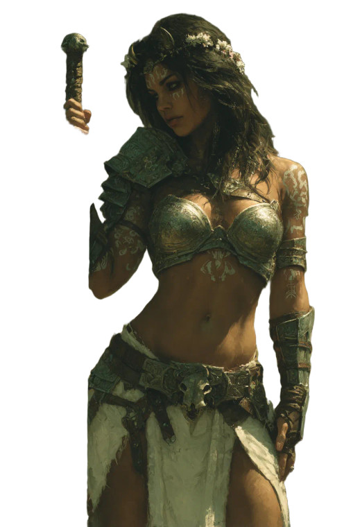 Emerald Barbarian Warrior Vinyl Car Decal Sticker – Waterproof & UV-Resistant 8.746666666666666"