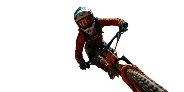 Mountainbiker Shredding Vinyl Car Decal Sticker – Waterproof & UV-Resistant 5.12"