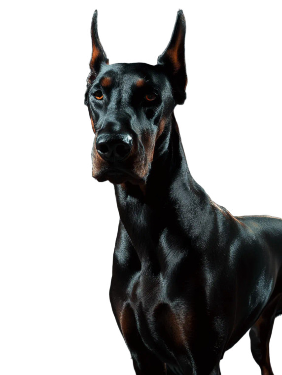 Vigilant Doberman Portrait Vinyl Car Decal Sticker – Waterproof & UV-Resistant 4.1066666666666665"