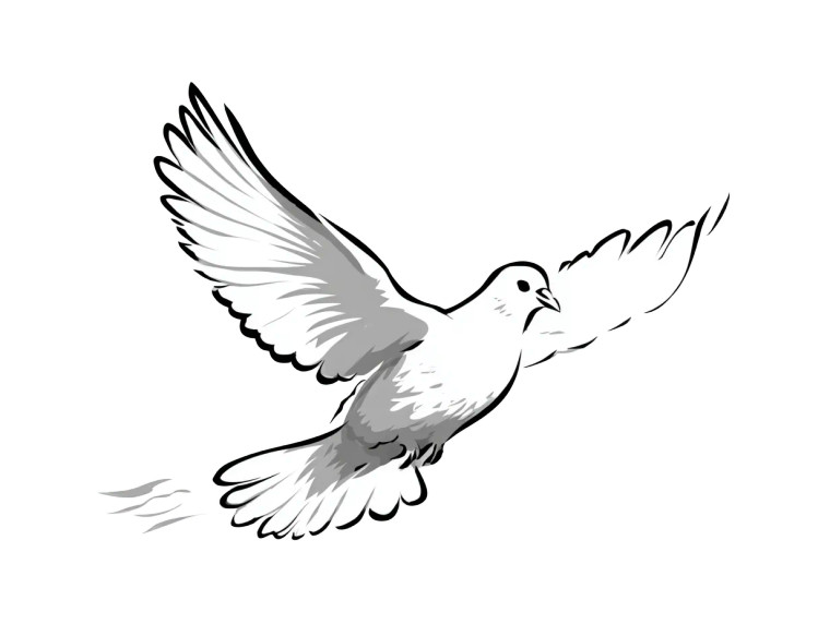 Dove In Flight Vinyl Car Decal Sticker – Waterproof & UV-Resistant 6.1866666666666665"
