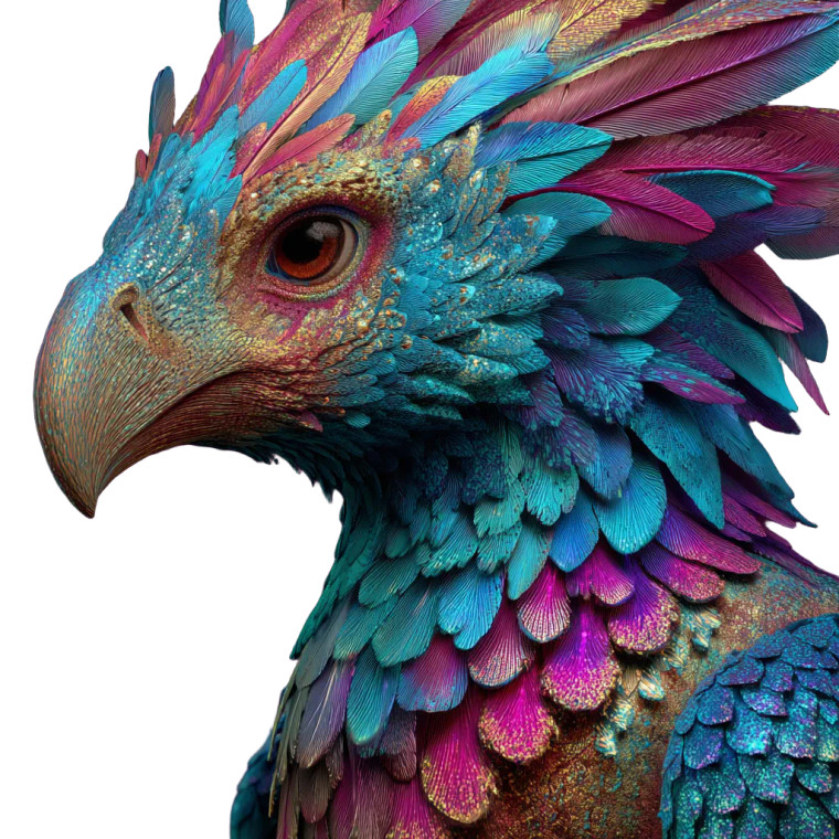 Fantasy Feathered Creature Vinyl Car Decal Sticker – Waterproof & UV-Resistant 6.826666666666667"