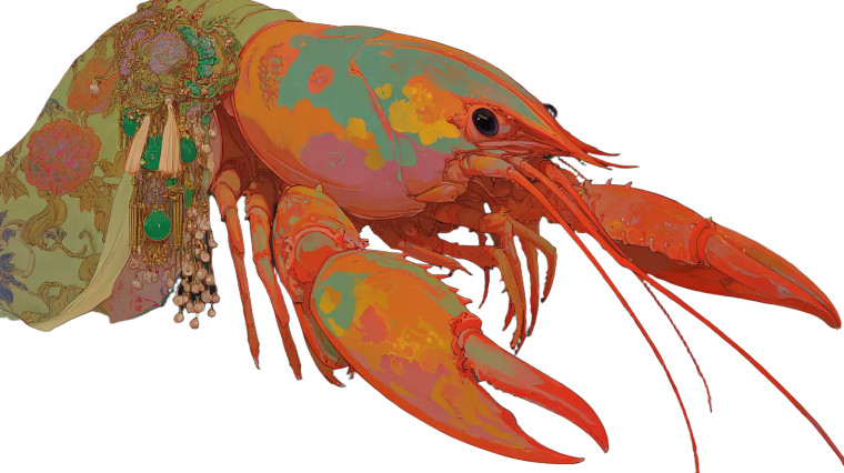 Celestial Qianjiang Crayfish Vinyl Car Decal Sticker – Waterproof & UV-Resistant 5.4