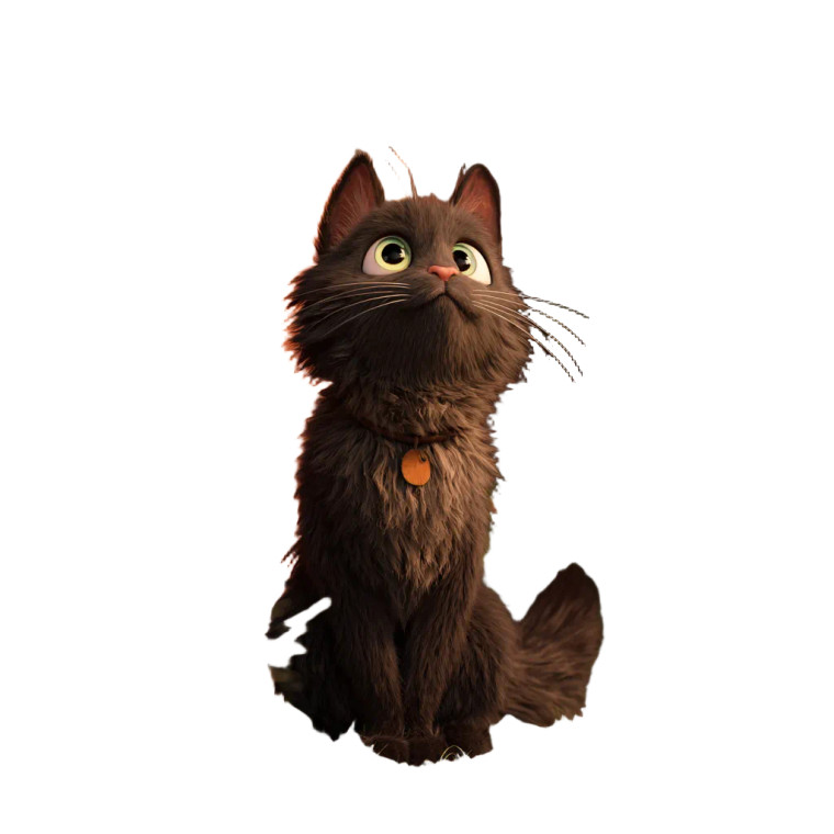 Pixar Style Cat V6 Vinyl Car Decal Sticker – Waterproof & UV-Resistant 6.826666666666667"