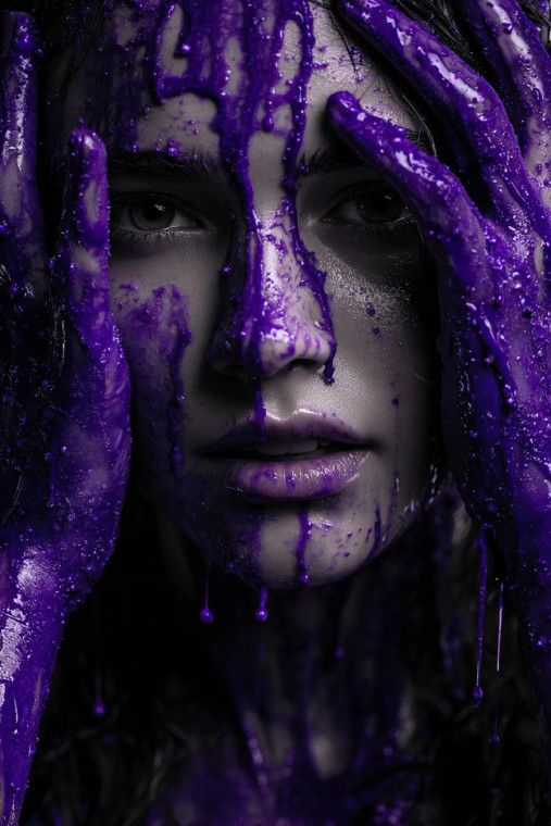 Dramatic Woman Slime Vinyl Car Decal Sticker – Waterproof & UV-Resistant 4.4