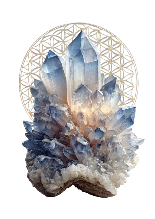 Quartz Crystal Cluster V2 Vinyl Car Decal Sticker – Waterproof & UV-Resistant 8.746666666666666"