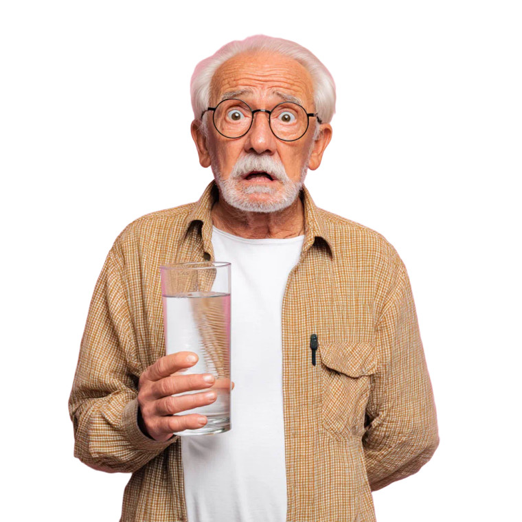 Confused Elderly Person Vinyl Car Decal Sticker – Waterproof & UV-Resistant 3.4133333333333336"