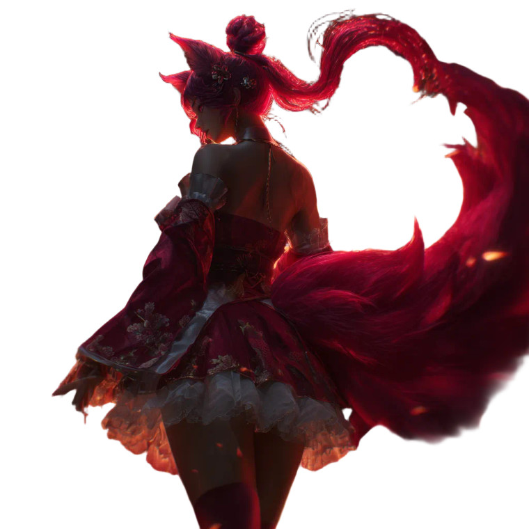 Fox Demon Girl Vinyl Car Decal Sticker – Waterproof & UV-Resistant 3.4133333333333336"