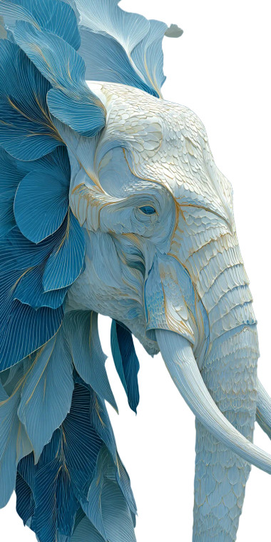 White Elegant Elephant Vinyl Car Decal Sticker – Waterproof & UV-Resistant 10.2