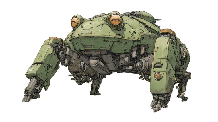 Giant Frog Mecha Vinyl Car Decal Sticker – Waterproof & UV-Resistant 2.72"