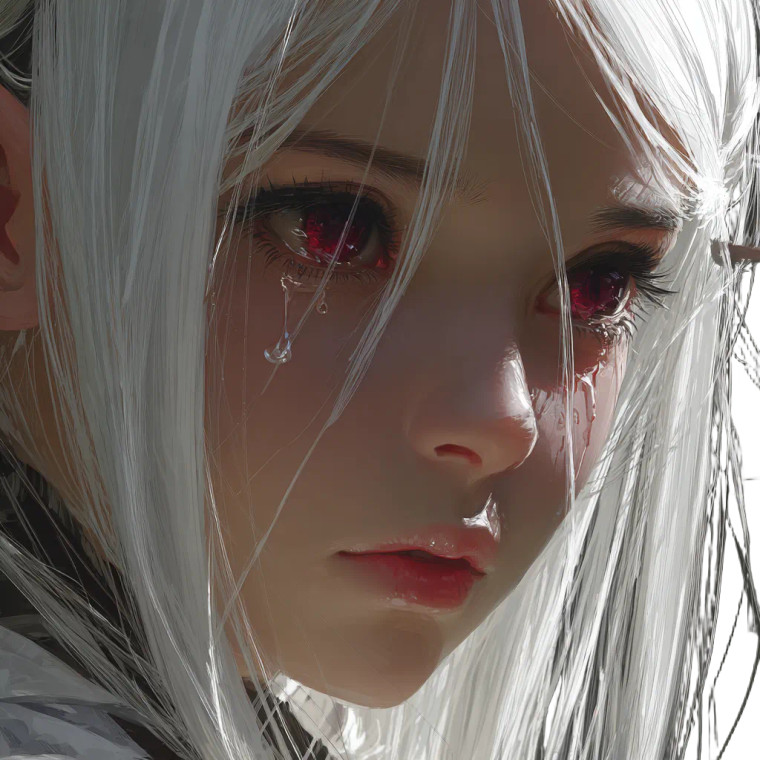 Anime Elf Closeup Vinyl Car Decal Sticker – Waterproof & UV-Resistant 3.4133333333333336"