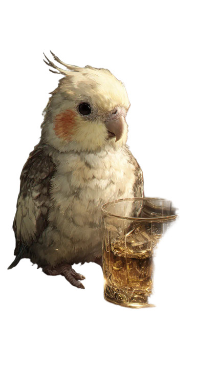 Whiskey Bird Vinyl Car Decal Sticker – Waterproof & UV-Resistant 9.706666666666667"