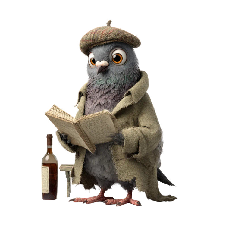 Bohemian Pigeon Scholar Vinyl Car Decal Sticker – Waterproof & UV-Resistant 6.826666666666667"